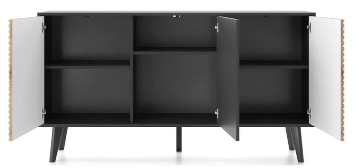 Large Sideboard Cabinet 154cm Black Willow