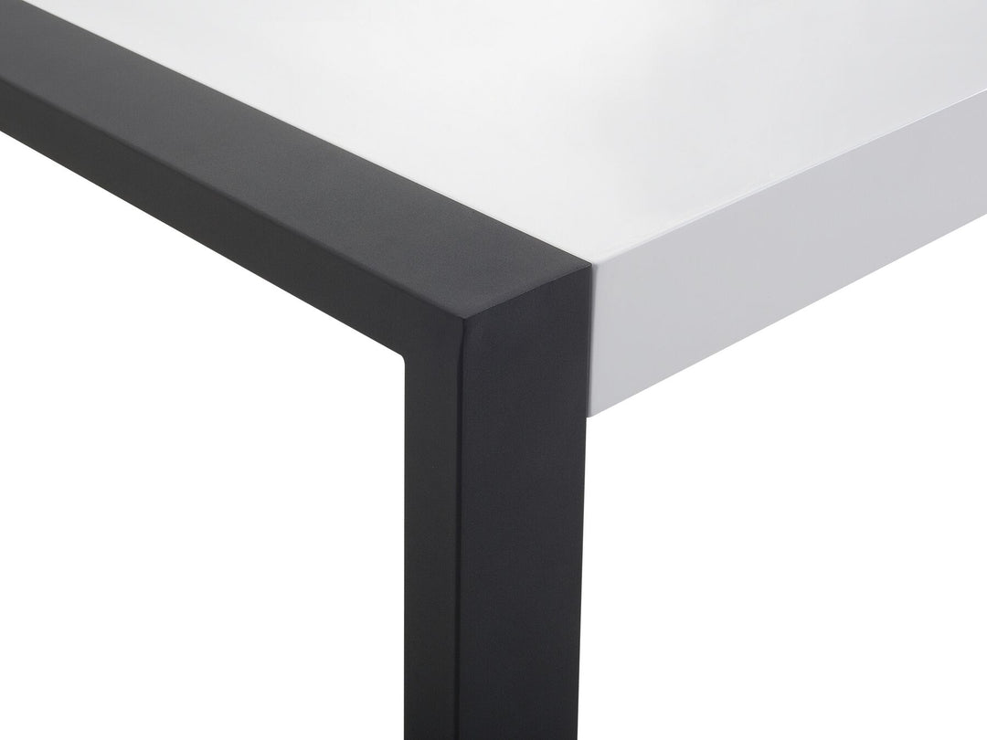 Dining Table 220 x 90 cm White with Black Artic I