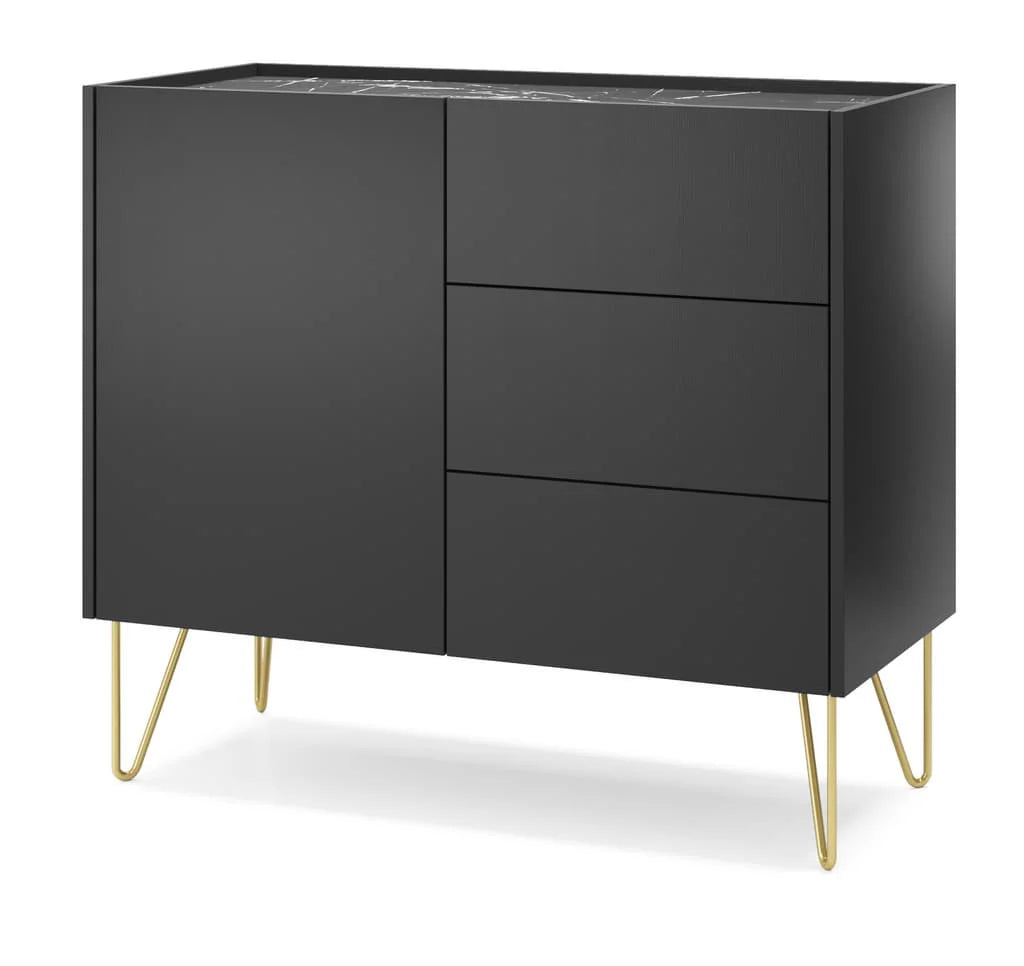 Sideboard Cabinet 97cm Black Harmony