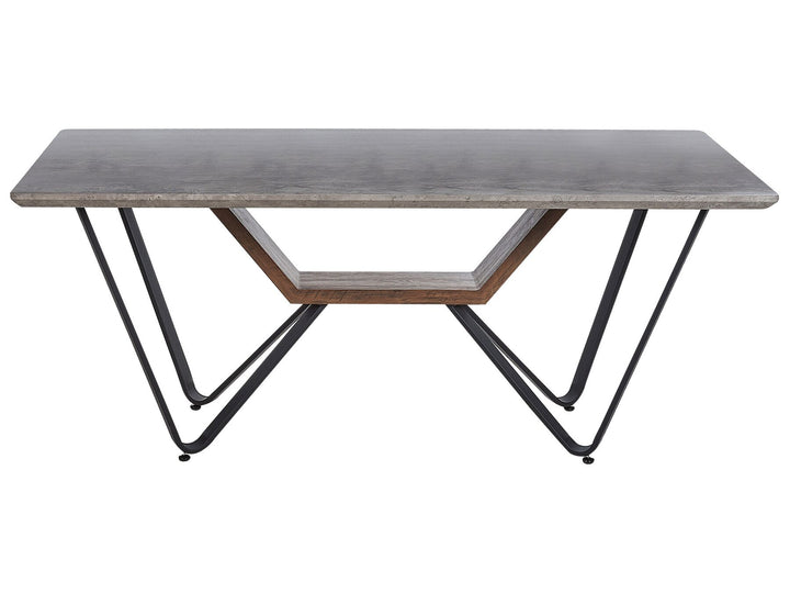 Dining Table 180 x 90 cm Concrete Effect with Black Bandura