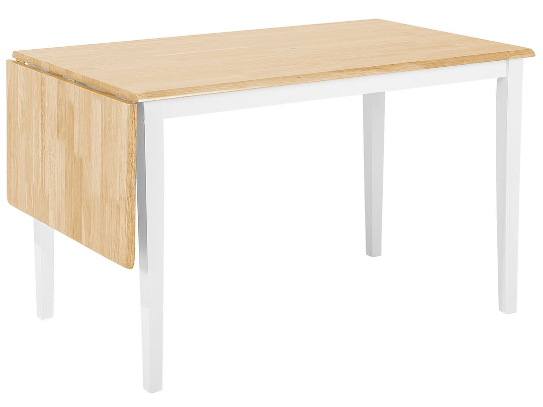 Extending Wooden Dining Table 120/160 x 75 cm White Louisiana