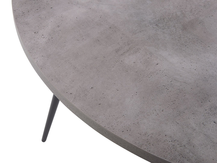 Round Dining Table ⌀ 120 cm Concrete Effect with Black Odeon