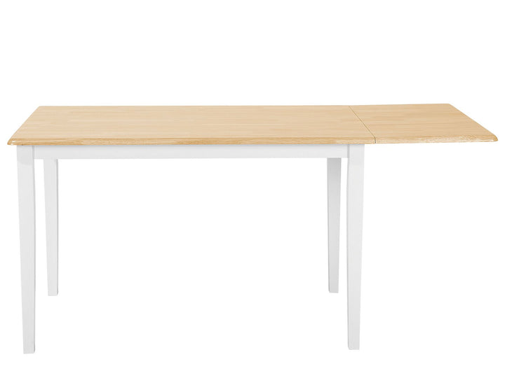 Extending Wooden Dining Table 120/160 x 75 cm White Louisiana