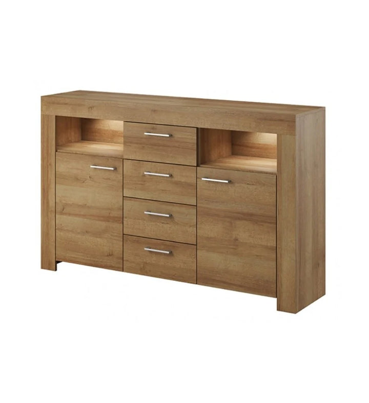 Display Sideboard Cabinet Oak Riviera Sky