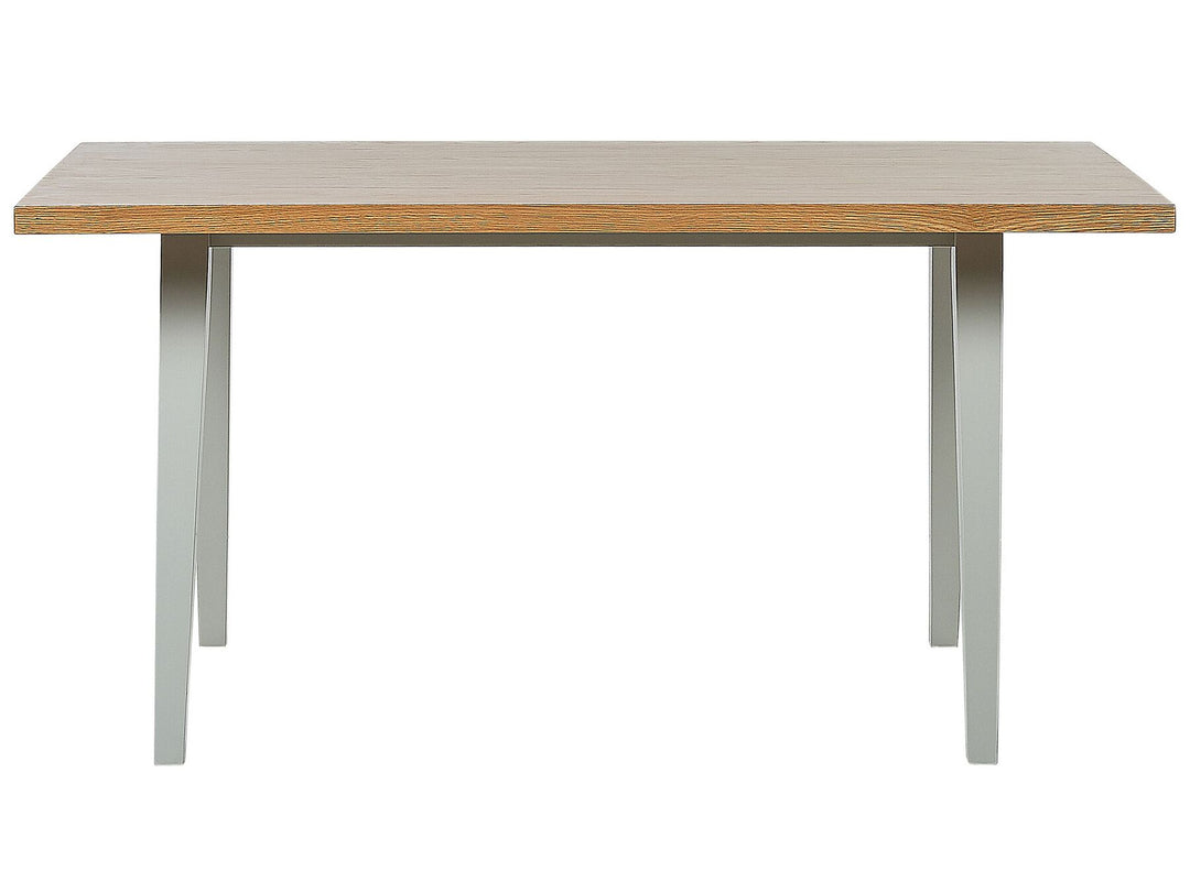 Dining Table 150 x 90 cm Light Wood and Grey Lenister