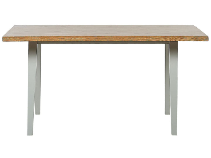 Dining Table 150 x 90 cm Light Wood and Grey Lenister