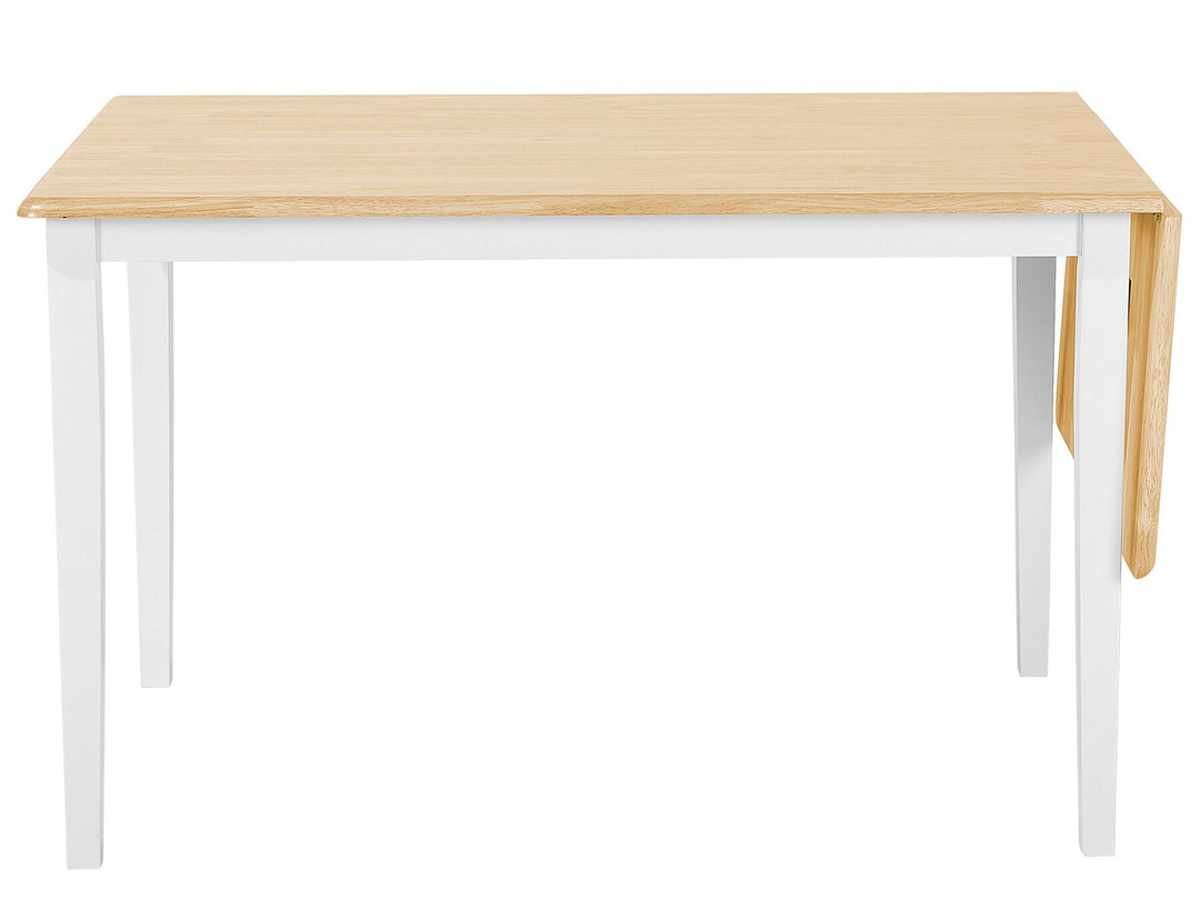 Extending Wooden Dining Table 120/160 x 75 cm White Louisiana