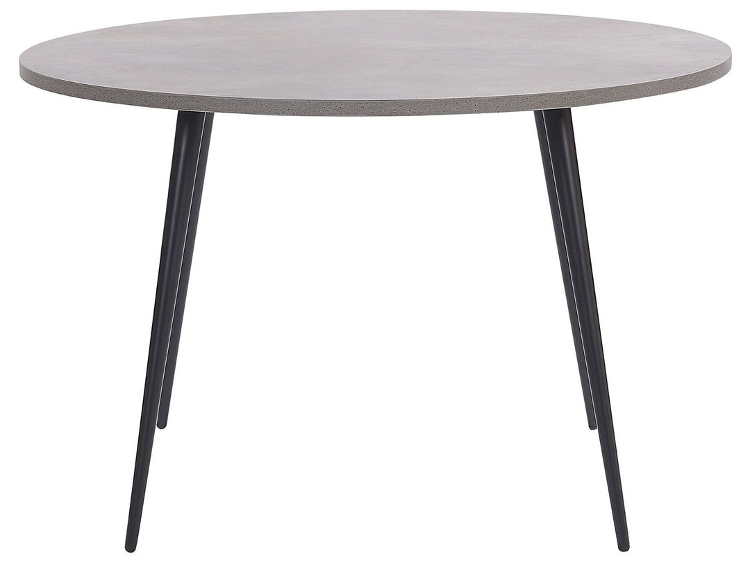 Round Dining Table ⌀ 120 cm Concrete Effect with Black Odeon