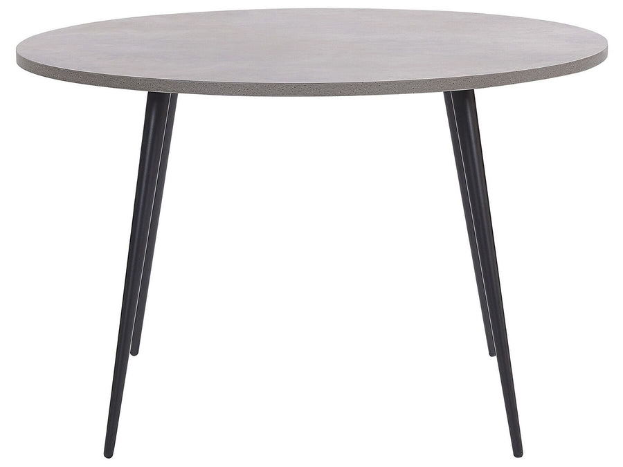 Round Dining Table ⌀ 120 cm Concrete Effect with Black Odeon