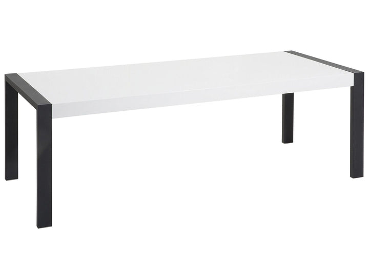 Dining Table 220 x 90 cm White with Black Artic I