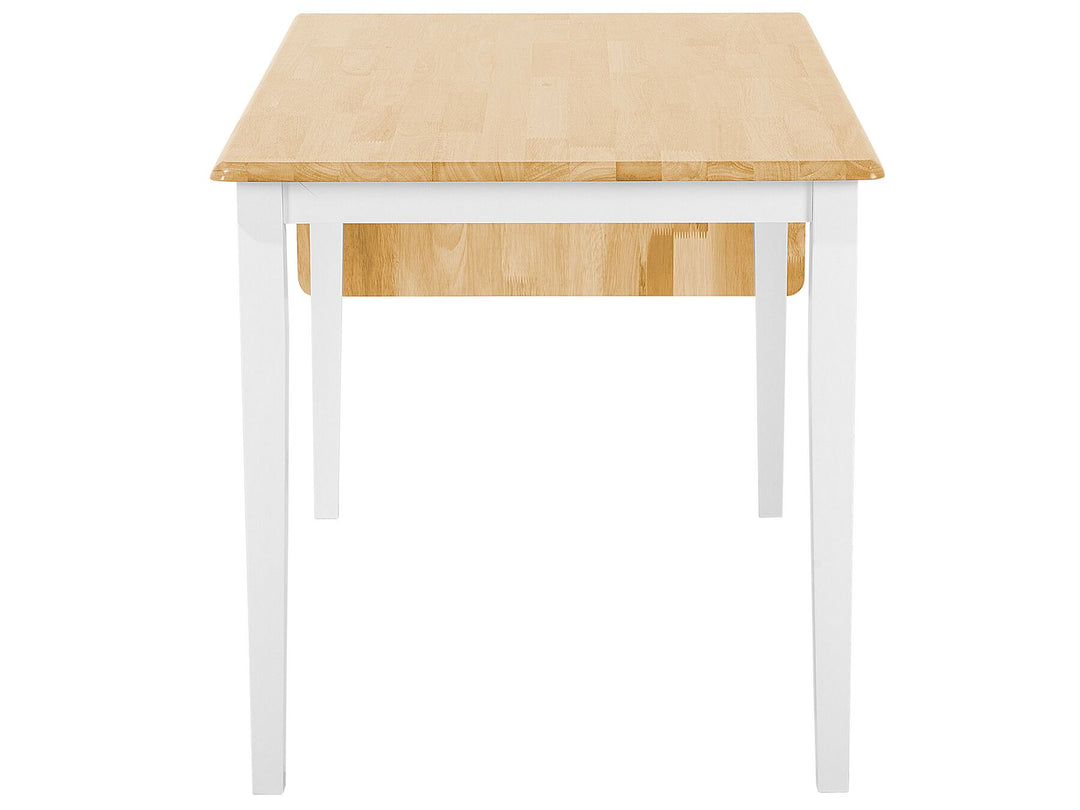 Extending Wooden Dining Table 120/160 x 75 cm White Louisiana