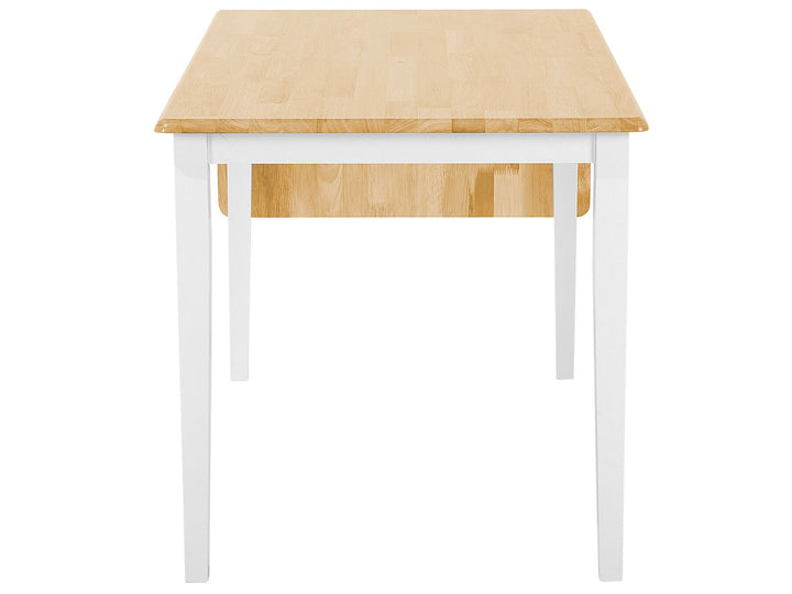 Extending Wooden Dining Table 120/160 x 75 cm White Louisiana