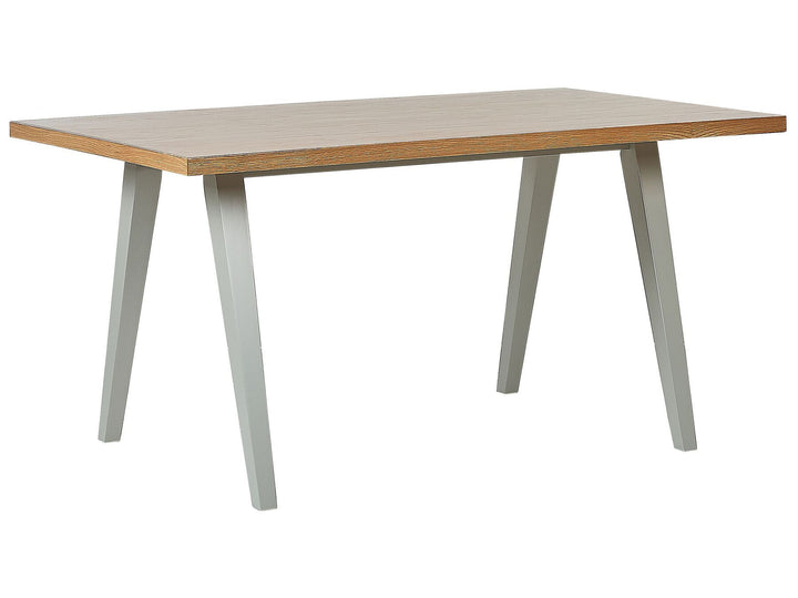 Dining Table 150 x 90 cm Light Wood and Grey Lenister