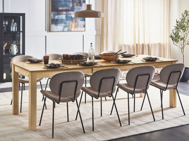 Extending Dining Table 160/240 x 90 cm Light Wood Madura