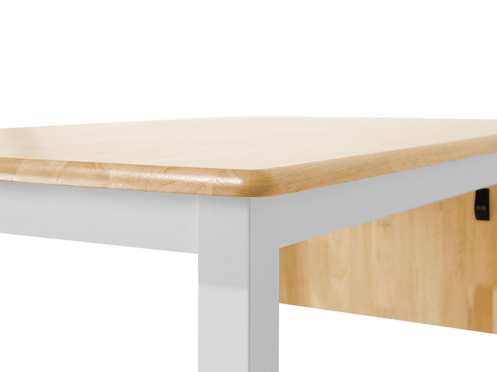 Extending Wooden Dining Table 120/160 x 75 cm White Louisiana