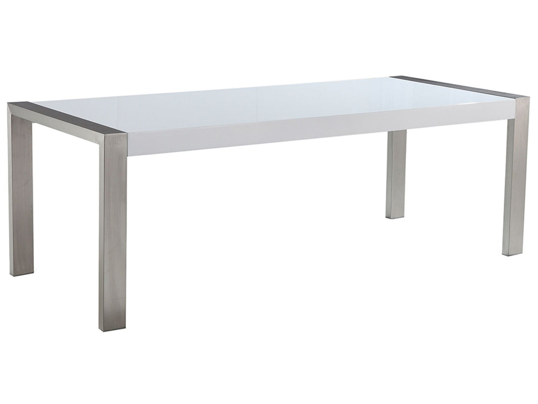 Dining Table 220 x 90 cm White with Grey Artic I