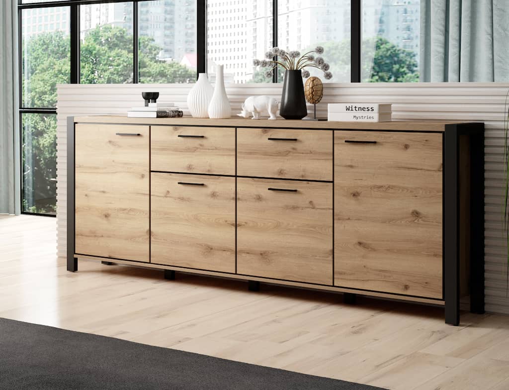 Sideboard Cabinet 213cm Oak Taurus Aktiv 25