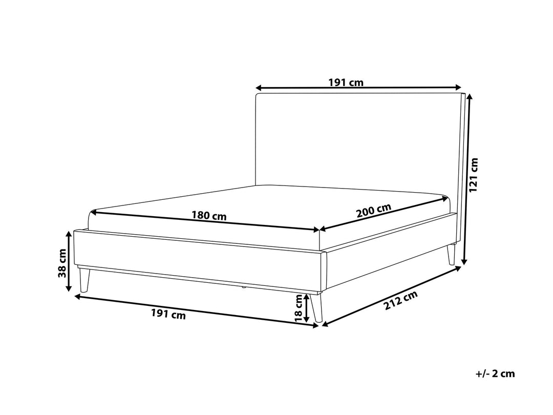 Velvet EU Super King Size Bed Light Grey Bayonne