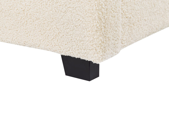 Boucle EU Super King Size Ottoman Bed Beige Vaucluse