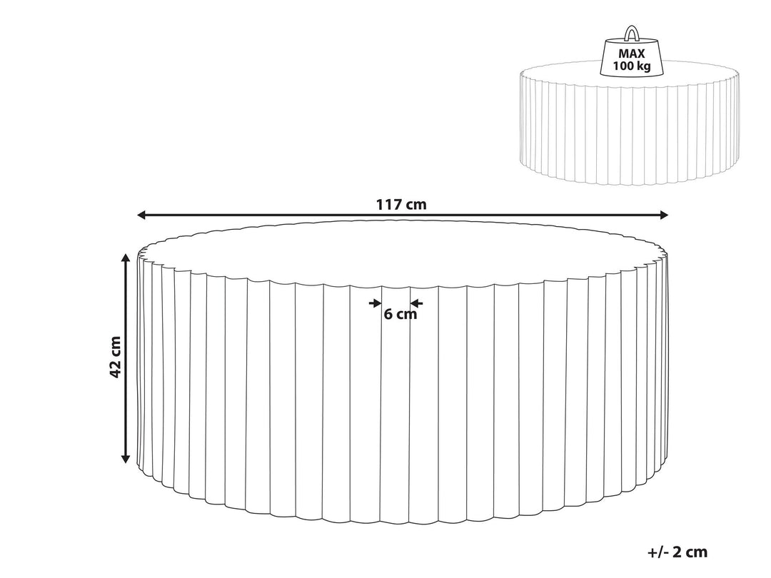 Saltash Round Coffee Table White