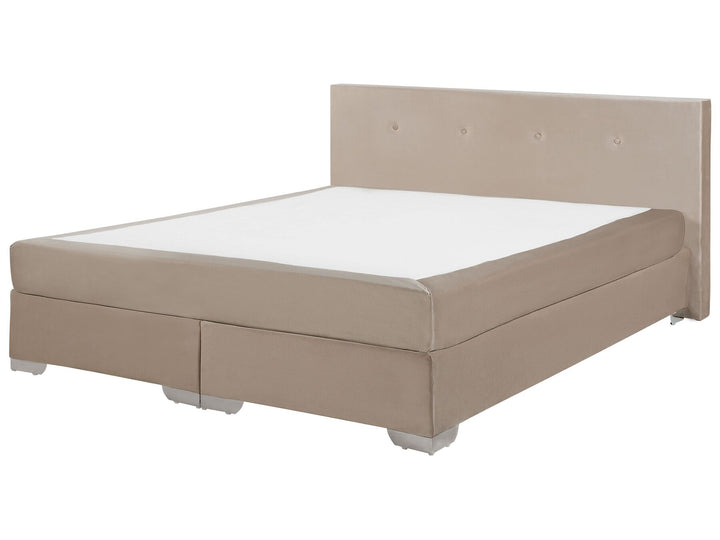 Consul Velvet EU Super King Size Divan Bed Beige