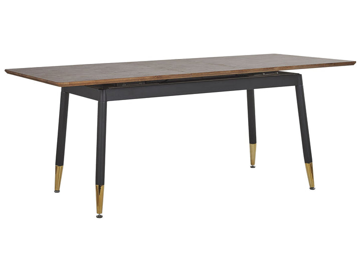 Extending Dining Table 160/200 x 90 cm Dark Wood and Black California