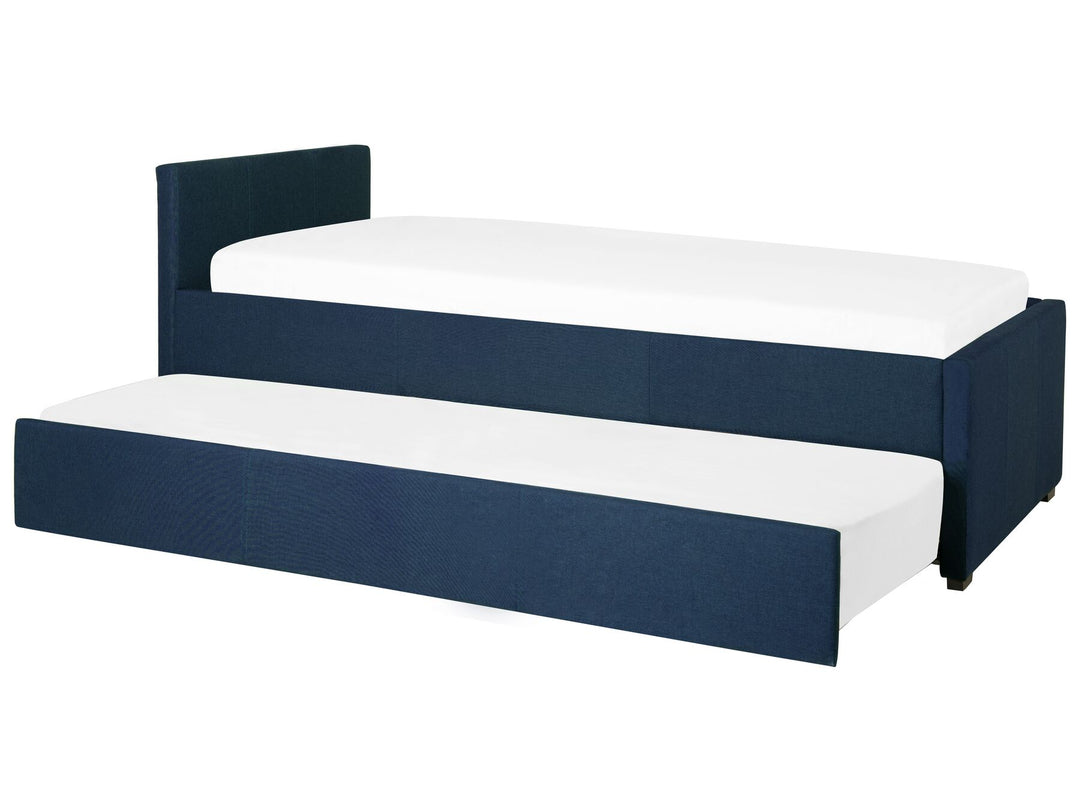 Fabric EU Single Trundle Bed Blue Marmande