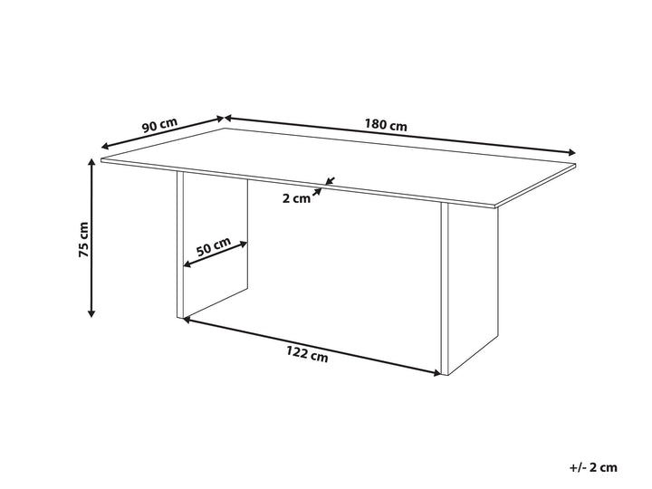 Dining Table 180 x 90 cm Light Wood Moora