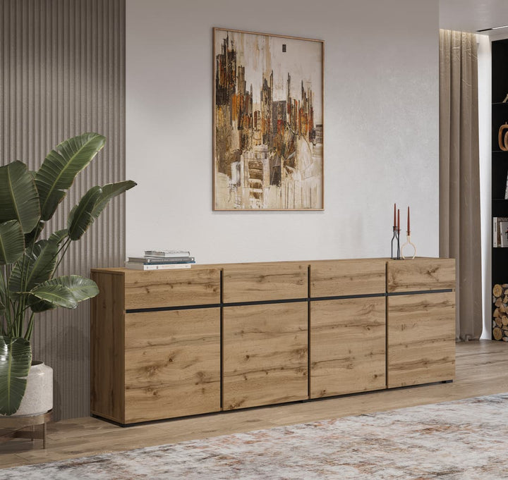 Sideboard Cabinet 225cm Oak Wotan Kross 25