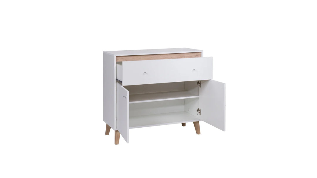 Sideboard Cabinet 100cm White Oviedo 01