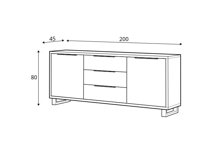 Sideboard Cabinet Oak Wotan Halle 25