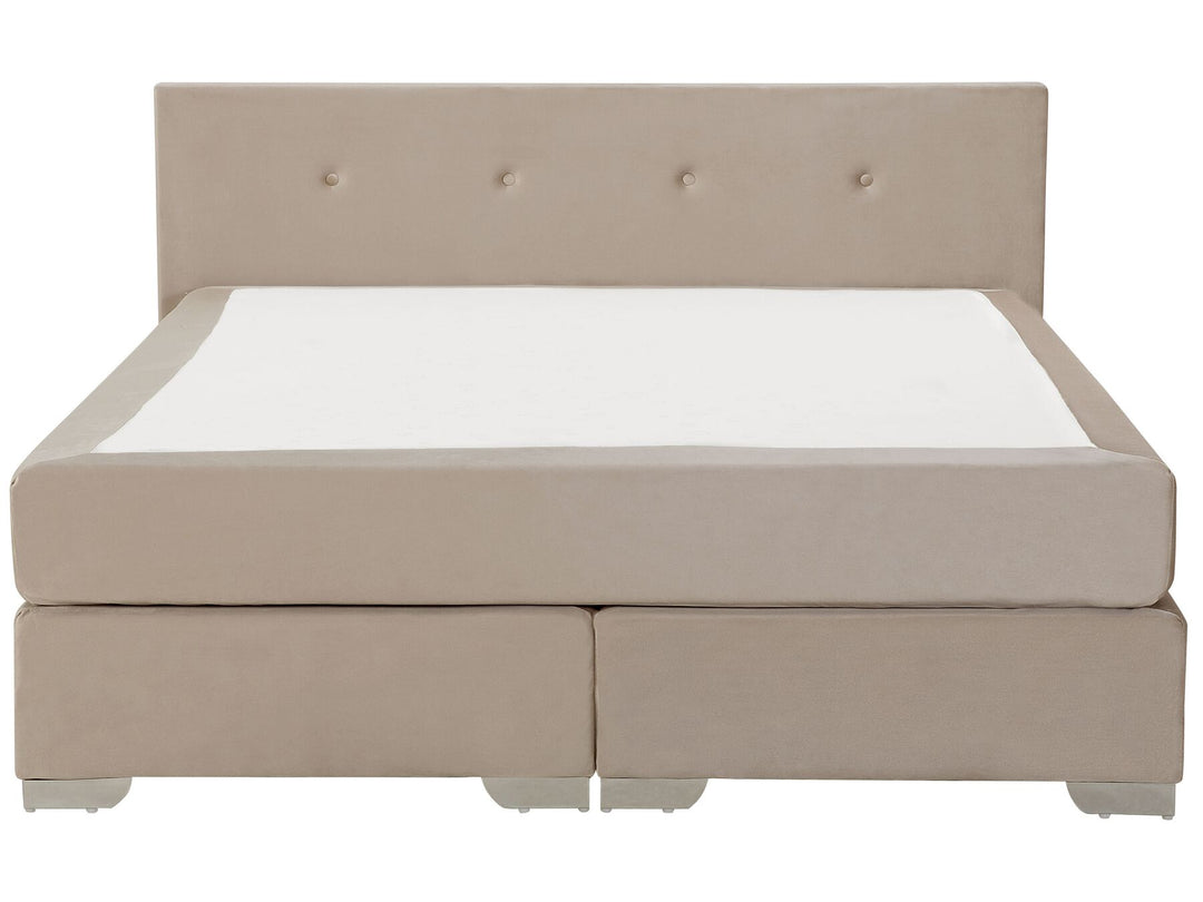 Consul Velvet EU Super King Size Divan Bed Beige