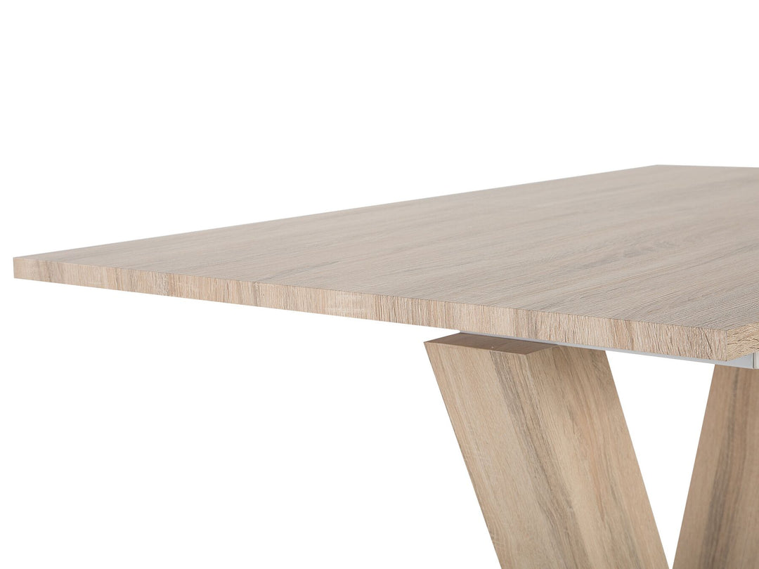 Extending Dining Table 140-180 x 90 cm Light Wood Lixa