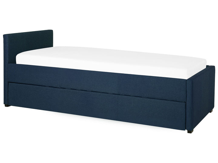 Fabric EU Single Trundle Bed Blue Marmande