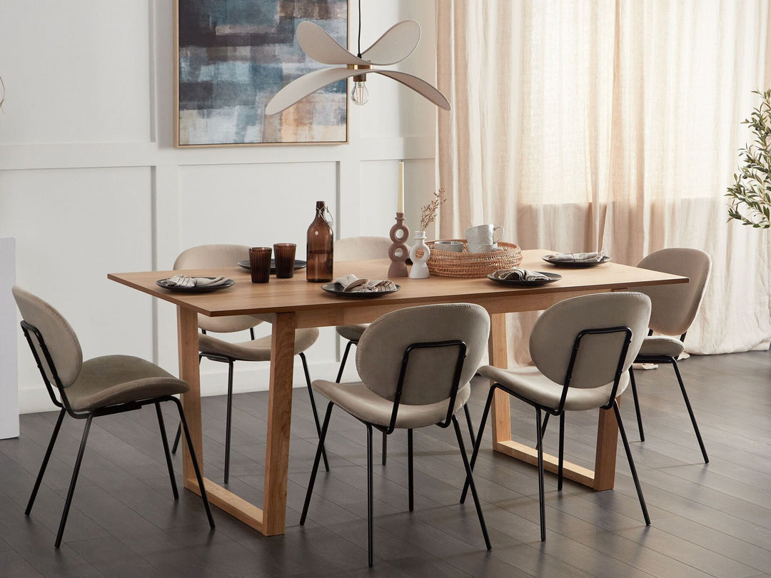 Dining Table 180 x 95 cm Light Wood Camden