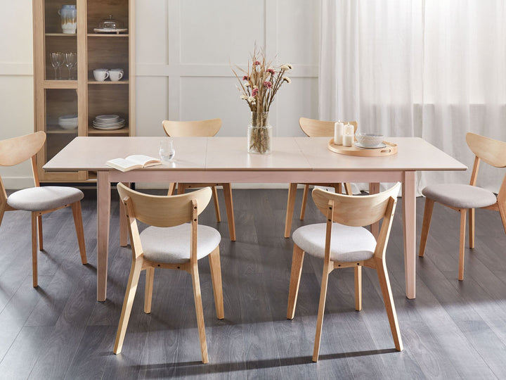 Extending Dining Table 180/240 x 90 cm Light Wood Crosby