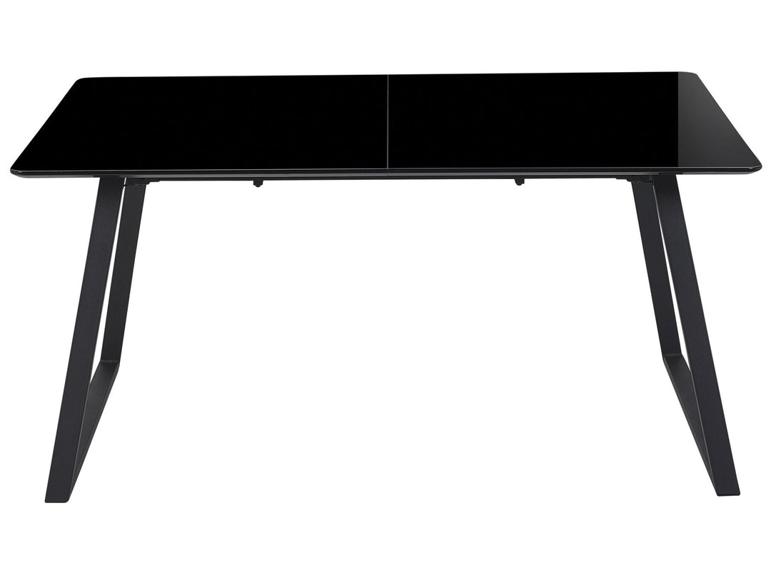 Extending Dining Table 150/180 x 90 cm Black Touran