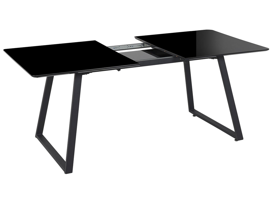 Extending Dining Table 150/180 x 90 cm Black Touran