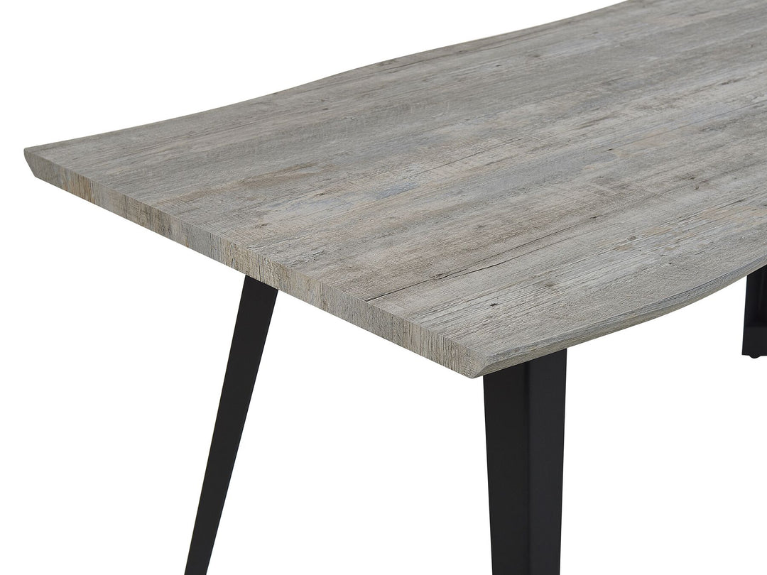 Dining Table 160 x 90 cm Grey Wood Witney