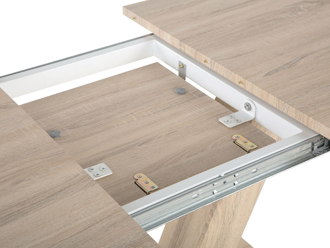 Extending Dining Table 140-180 x 90 cm Light Wood Lixa