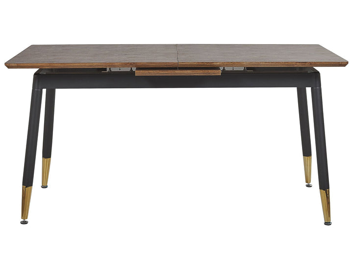 Extending Dining Table 160/200 x 90 cm Dark Wood and Black California