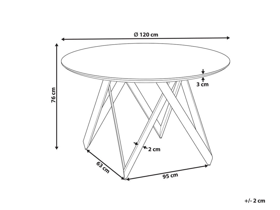 Round Dining Table ⌀ 120 cm Black Oxhill