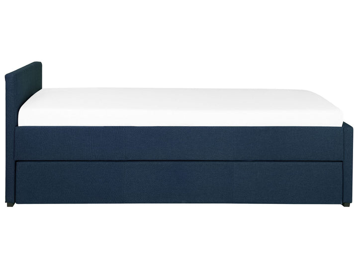 Fabric EU Single Trundle Bed Blue Marmande