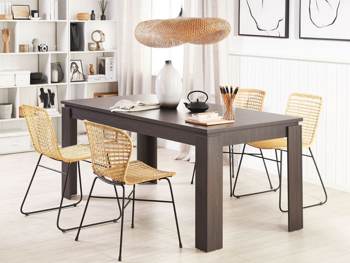 Dining Table 180 x 90 cm Dark Wood Viton