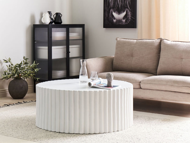 Saltash Round Coffee Table White