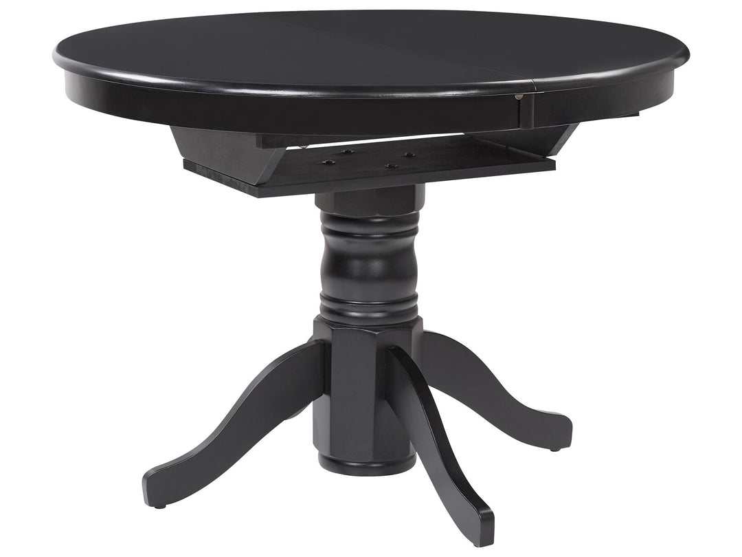 Extending Dining Table 106/150 x 106 cm Black Akron