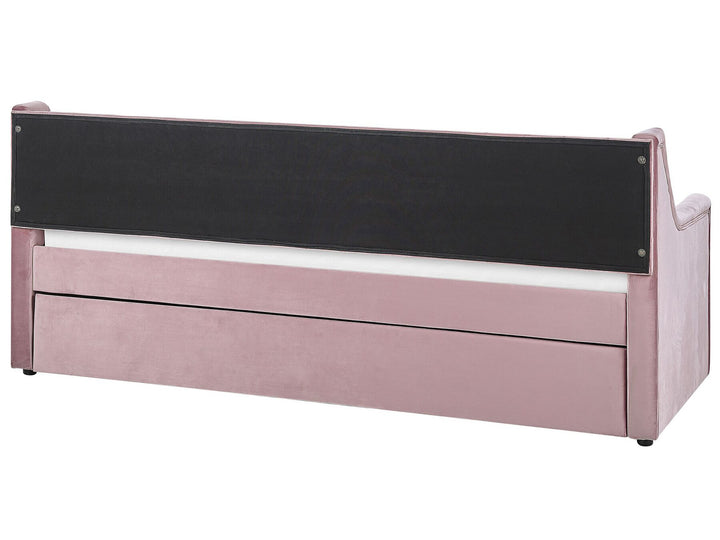 Velvet EU Single Trundle Bed Pink Montargis