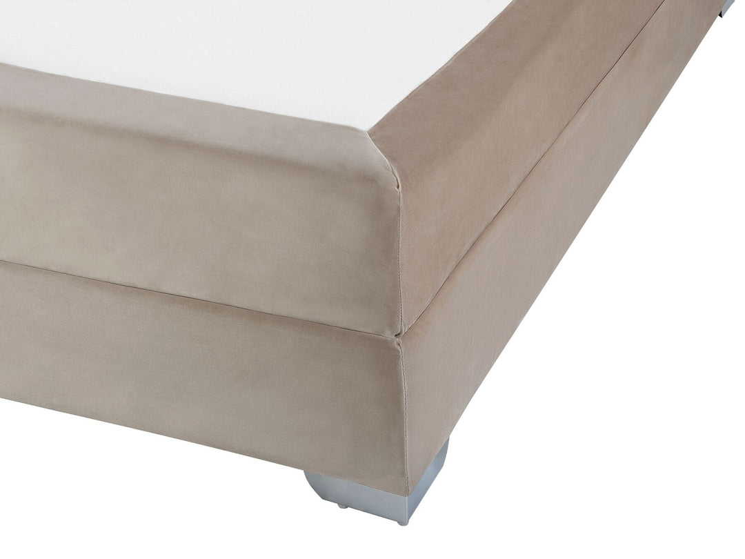 Consul Velvet EU Super King Size Divan Bed Beige