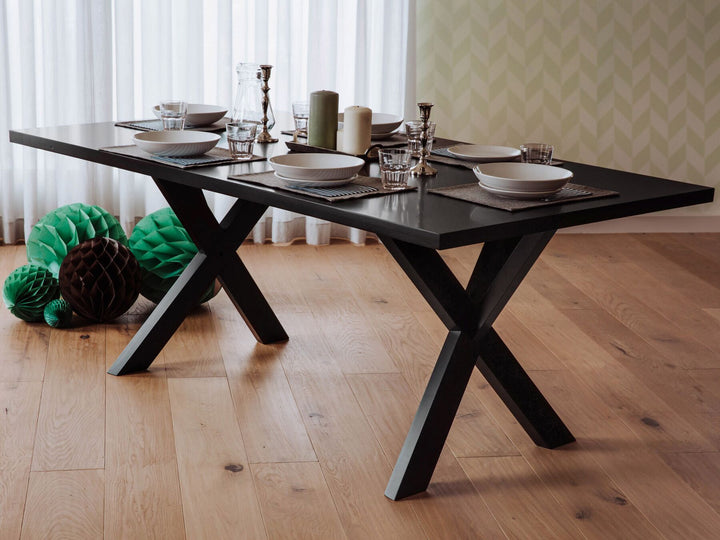 Lisala Dining Table 180 x 100 cm Black