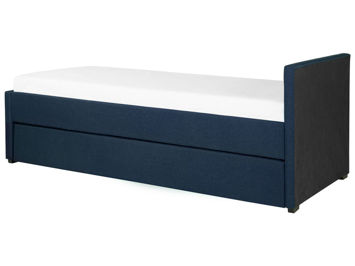 Fabric EU Single Trundle Bed Blue Marmande